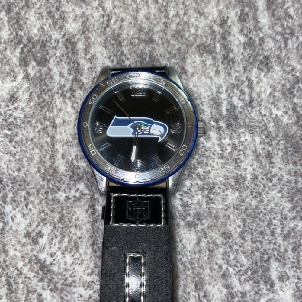 Seattle Seahawks Watch with Black Strap